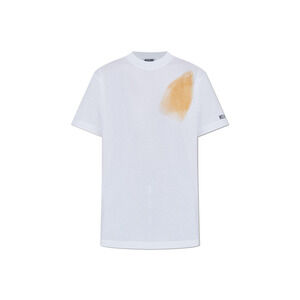 MOSCHINO Short-Sleeved T-Shirt with Unique Stain Detail